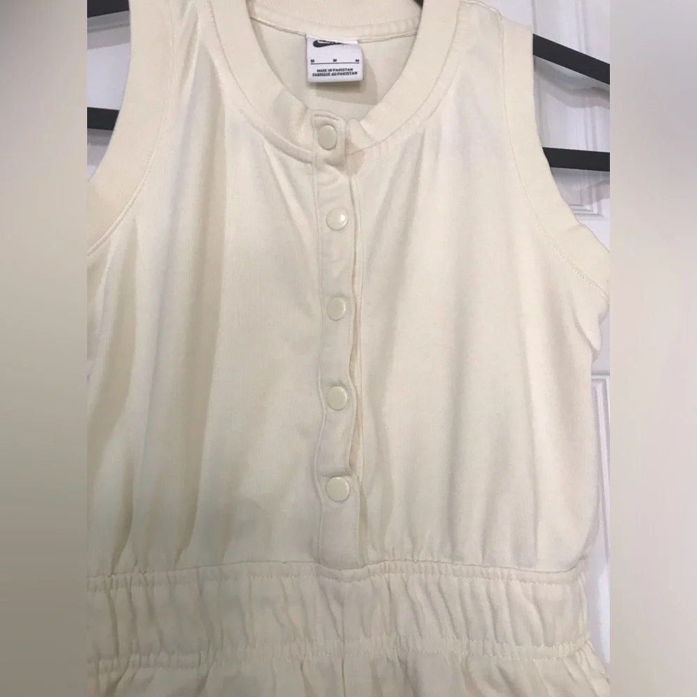 Nike Girls Cream Sleeveless Romper